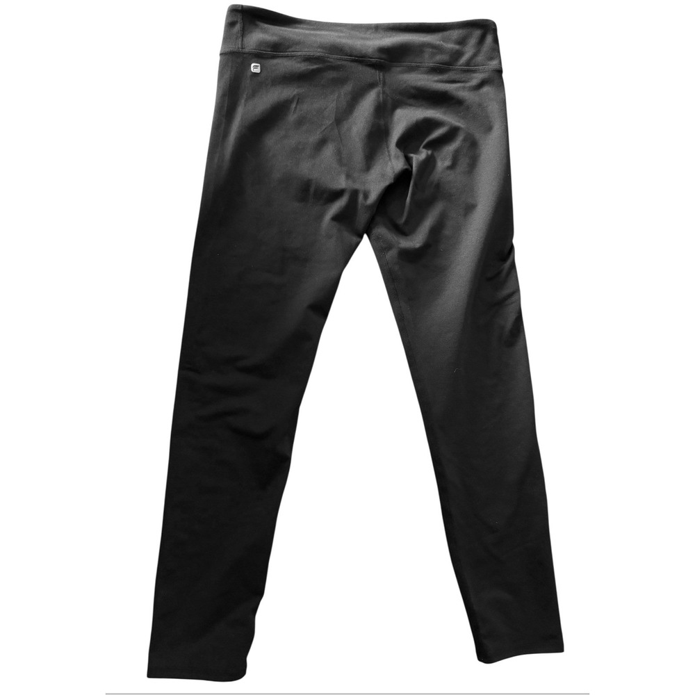 Fabletics Black Performance Leggings Mid Rise Hidden‎ Pocket Womens 24in XL